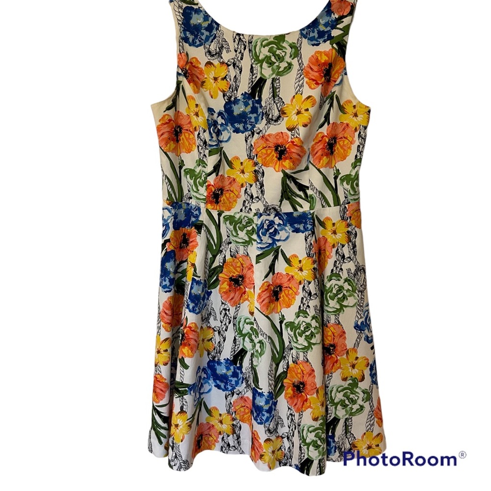 Premise Woman’s SZ 10 Dress Floral Print Lined Fit and Flare Sleeveless